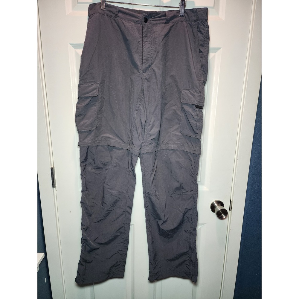Eastern Mountain Sports Mens 36-T Grey 90s Convertible Hiking Cargo Pants